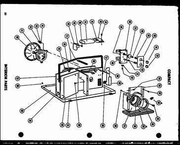 Interior Parts Diagram and Parts List for 109-5JH P54390-82R Amana Air Conditioner