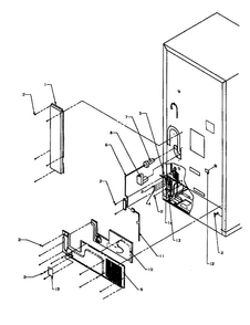 Back Cabinet Diagram and Parts List for BX22A2W-P1161606WW  Amana Refrigerator