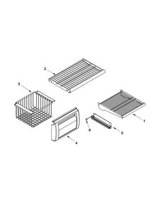 Freezer Shelf Parts Diagram and Parts List for JS48PPDUDB16  Jenn-Air Refrigerator