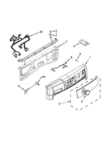 Control Panel Parts Diagram and Parts List for MHW3000BG0  Maytag Washer