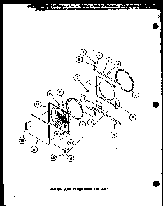 Loading Door Diagram and Parts List for TGA400 P77041-5W Amana Dryer