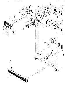Refrigerator, Freezer Controls And Cabinet Diagram and Parts List for SG521SBL-P1197001WL  Amana Refrigerator