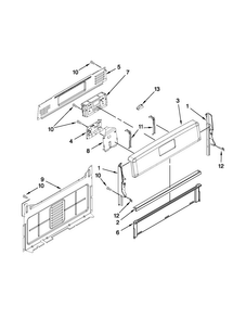 Control Panel Parts Diagram and Parts List for MGR8674AW1  Maytag Range