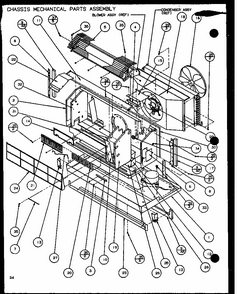 Chassis Mechanical Parts Assembly (ptc09300er/p9812508r) (ptc09400er/p9872208r) Diagram and Parts List for PTC07300ER P9882501R Amana Air Conditioner