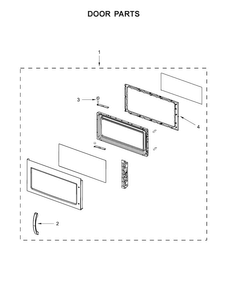 Door Parts Diagram and Parts List for YAMV1160VAB7  Amana Microwave