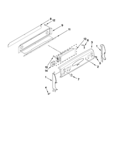 Control Panel Parts Diagram and Parts List for MER6775BAS18  Maytag Range