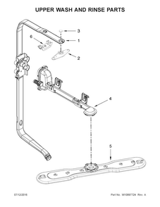 Upper Wash And Rinse Parts Diagram and Parts List for MDB7949SDE3  Maytag Dishwasher