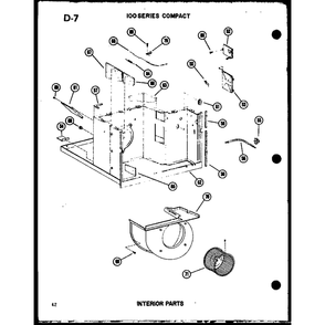 Interior Parts 6 Diagram and Parts List for 113-5N P54975-61R Amana Air Conditioner
