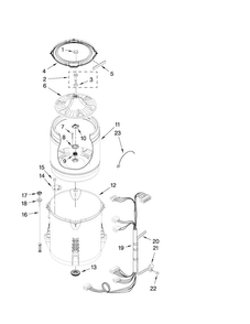 Basket And Tub Parts Diagram and Parts List for MVWX500XL0  Maytag Washer