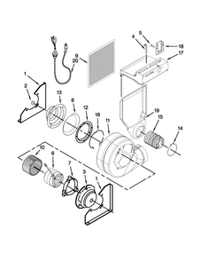 Blower Assembly Diagram and Parts List for JES9860CAS00  Jenn-Air Range