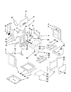Chassis Parts Diagram and Parts List for MER8770WB1  Maytag Range