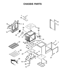 Chassis Parts Diagram and Parts List for MGR8800FZ0  Maytag Range