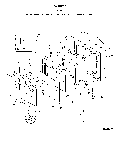 Door Diagram and Parts List for 79094243316  Kenmore Range