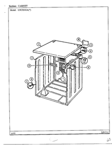 Cabinet Diagram and Parts List for 8543A  Norge Dryer