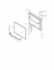 Freezer Door Parts Diagram and Parts List for GB5525PEAW3  Maytag Refrigerator