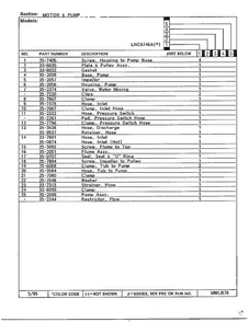Motor And Pump Page 2 Diagram and Parts List for 6746A  Norge Washer