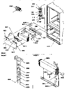 Freezer Control Assembly Diagram and Parts List for 67277-P1311001WL  Amana Refrigerator