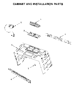 Cabinet and installation parts Diagram and Parts List for MMV4206HK1  Maytag Microwave