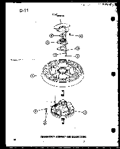 Transmission Assembly And Balance Ring Diagram and Parts List for TAA800 P75751-7W Amana Dryer