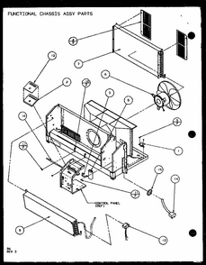 Functional Chassis Assy Parts (pth15300e/p9806822r) (pth15400e/p9806922r) (pth15300ec/p9811822r) (pth15400ec/p9872322r) Diagram and Parts List for PTH09400F P1102701R Amana Air Conditioner