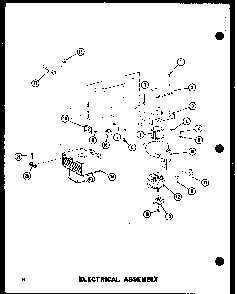 Electrical Assembly Diagram and Parts List for RC-14 P72100-7M Amana Microwave