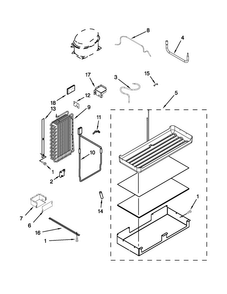 Lower Unit And Tube Parts Diagram and Parts List for JS48NXFXDW04  Jenn-Air Refrigerator