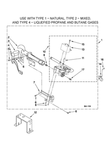 W10293911 Burner Assembly Diagram and Parts List for 7MMGDX700YL1  Maytag Dryer