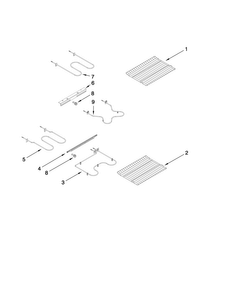 Rack And Element Parts Diagram and Parts List for MER6755AAB24  Maytag Range