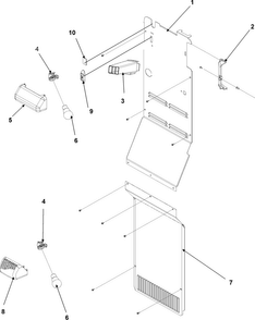 Freezer Compartment Diagram and Parts List for AC2224PEKB0  Amana Refrigerator