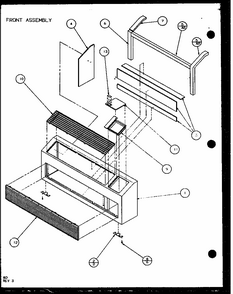 Front Assembly (pth15300er/p9812622r) (pth15400er/p9872122r) Diagram and Parts List for PTH12300ER P9812615R Amana Air Conditioner