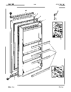 Fresh Food Door Diagram and Parts List for RC12G 86S01 Maytag Refrigerator