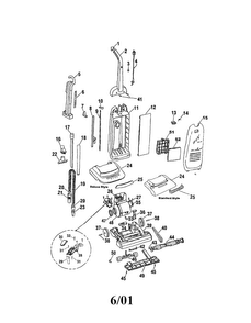 Caddy Vac Diagram and Parts List for U5131920  Hoover Upright Vacuum