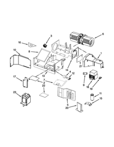 Air Flow Parts Diagram and Parts List for MMV4203WB3  Maytag Microwave