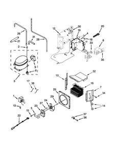 Upper Unit Parts Diagram and Parts List for JS42NXFXDW10  Jenn-Air Refrigerator