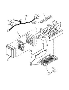 Icemaker Parts Diagram and Parts List for JFX2597AEM2  Jenn-Air Refrigerator
