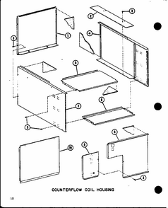 Counterflow Coil Housing (d6763624/p6763624c) (d6763620/p6763620c) (d6763616/p6763616c) Diagram and Parts List for ACFC18AOVD P9968009C Amana Air Conditioner