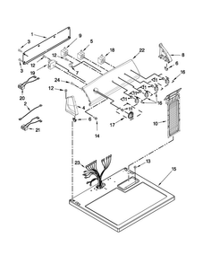 Part Location Diagram of W10484642 Whirlpool PANEL-CNTL