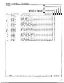 Shelves And Accessories Page 2 Diagram and Parts List for 24522-7A  Admiral Refrigerator