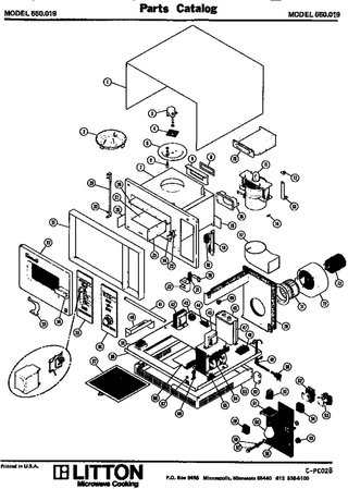 Page 15 Diagram and Parts List for 550019  Maytag Microwave