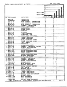 Unit Compartment And System Page 2 Diagram and Parts List for 641440  Admiral Refrigerator