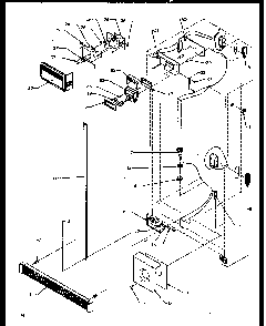 Refrigerator/freezer Controls And Cabinet Parts Diagram and Parts List for SXDE27NPL-P1162204WL  Amana Refrigerator