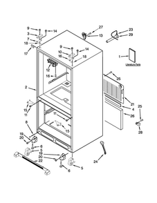 Cabinet Parts Diagram and Parts List for MFF2258VEA10  Maytag Refrigerator