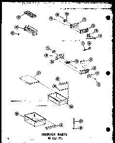 Section 16 Diagram and Parts List for TC18N-A-P60303-59WA  Amana Refrigerator