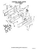 CONTROL PANEL PARTS Diagram and Parts List for MHN30PDAGW0  Maytag Washer