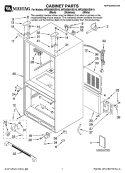 CABINET PARTS Diagram and Parts List for MFD2562KES10  Maytag Refrigerator