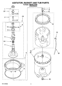 AGITATOR, BASKET AND TUB PARTS Diagram and Parts List for 7MMMS0120VM0  Maytag Washer