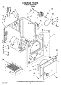 CABINET PARTS Diagram and Parts List for MGD5921TW0  Maytag Dryer