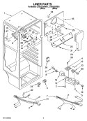 LINER PARTS Diagram and Parts List for CTB1822VRB01  Magic Chef Refrigerator