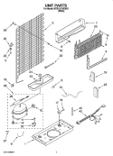 UNIT PARTS Diagram and Parts List for MTB1551VEW01  Maytag Refrigerator