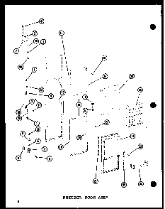 Freezer Door Assy Diagram and Parts List for SRI19E-L-P74100-5WL  Amana Refrigerator